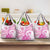 New Zealand Pink Fern Breast Cancer Grocery Bag Polynesian Pattern