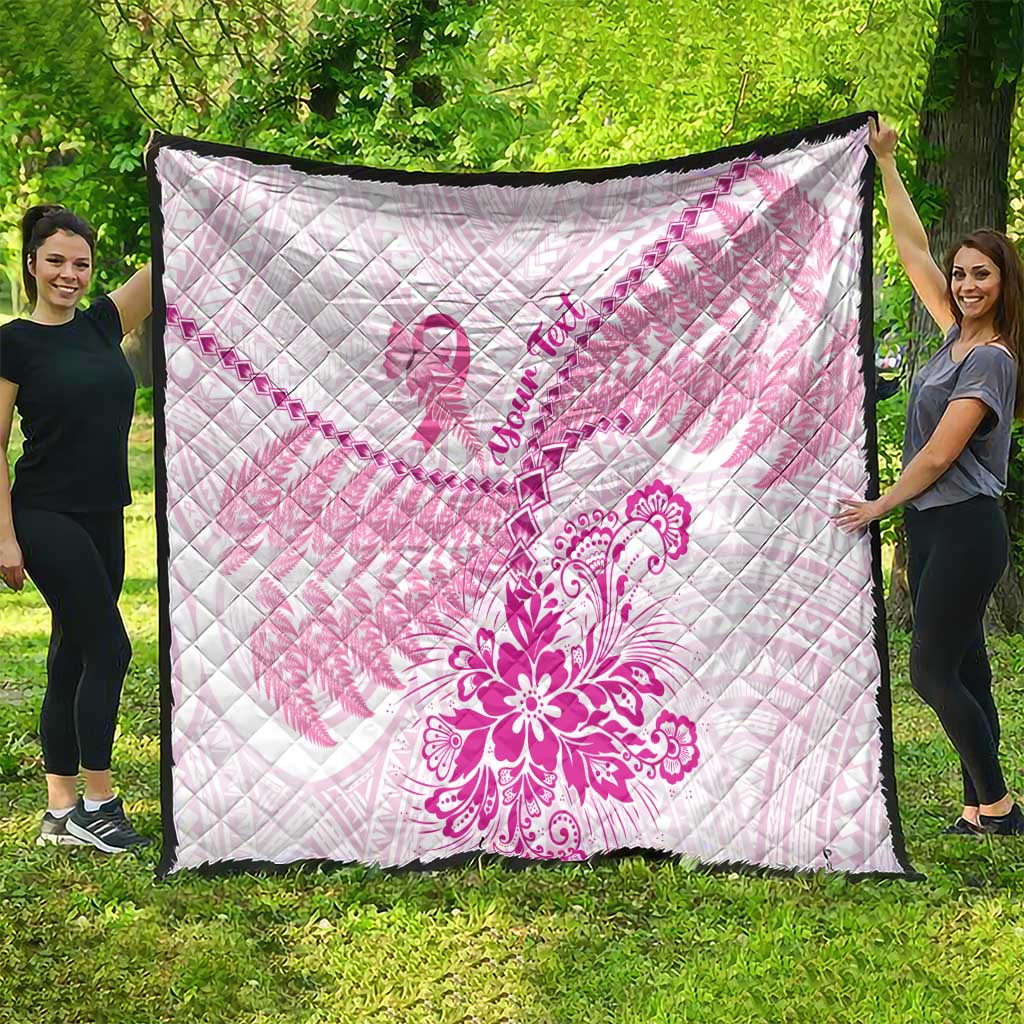 Personalised New Zealand Pink Fern Breast Cancer Quilt Polynesian Pattern LT01 - Polynesian Pride
