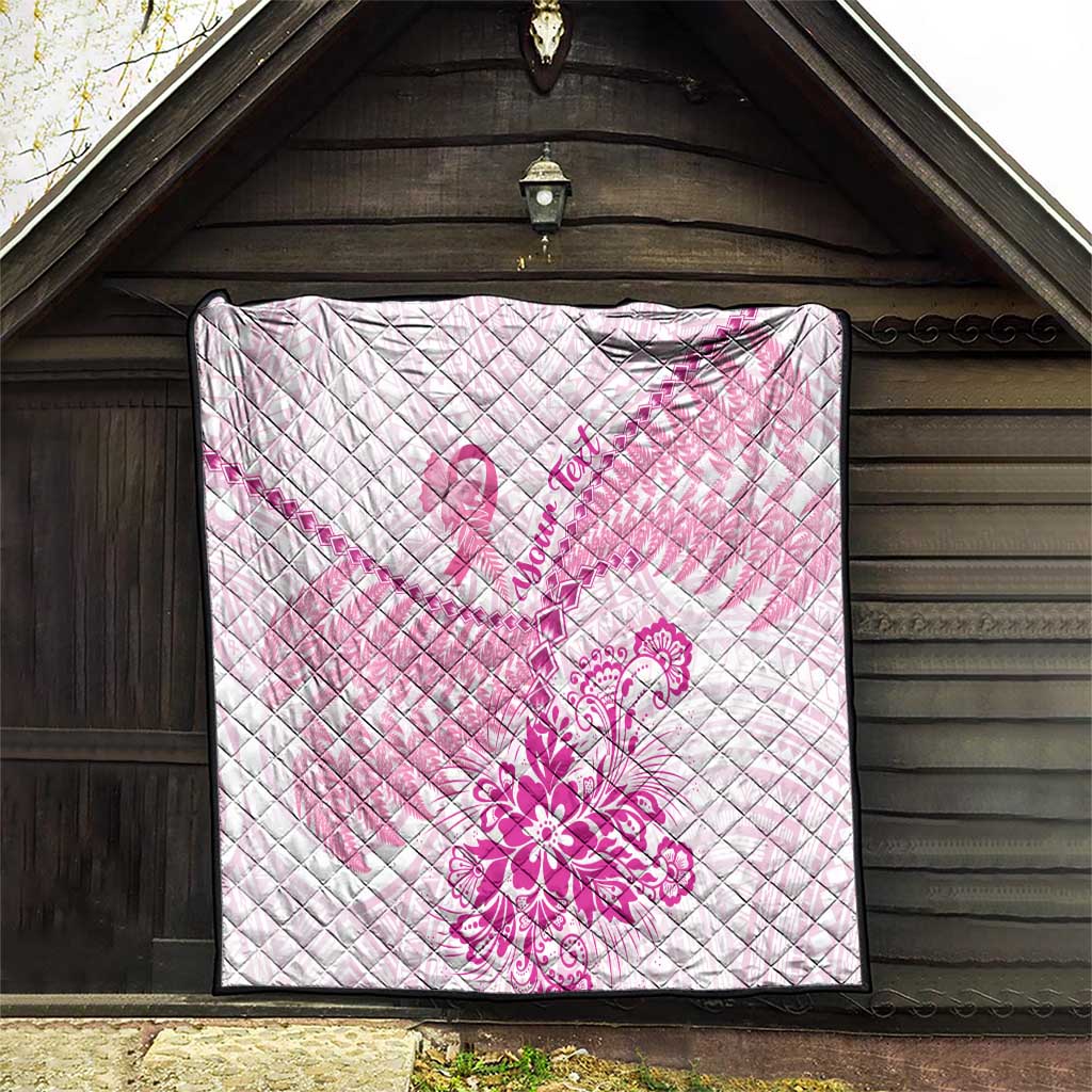 Personalised New Zealand Pink Fern Breast Cancer Quilt Polynesian Pattern LT01 - Polynesian Pride