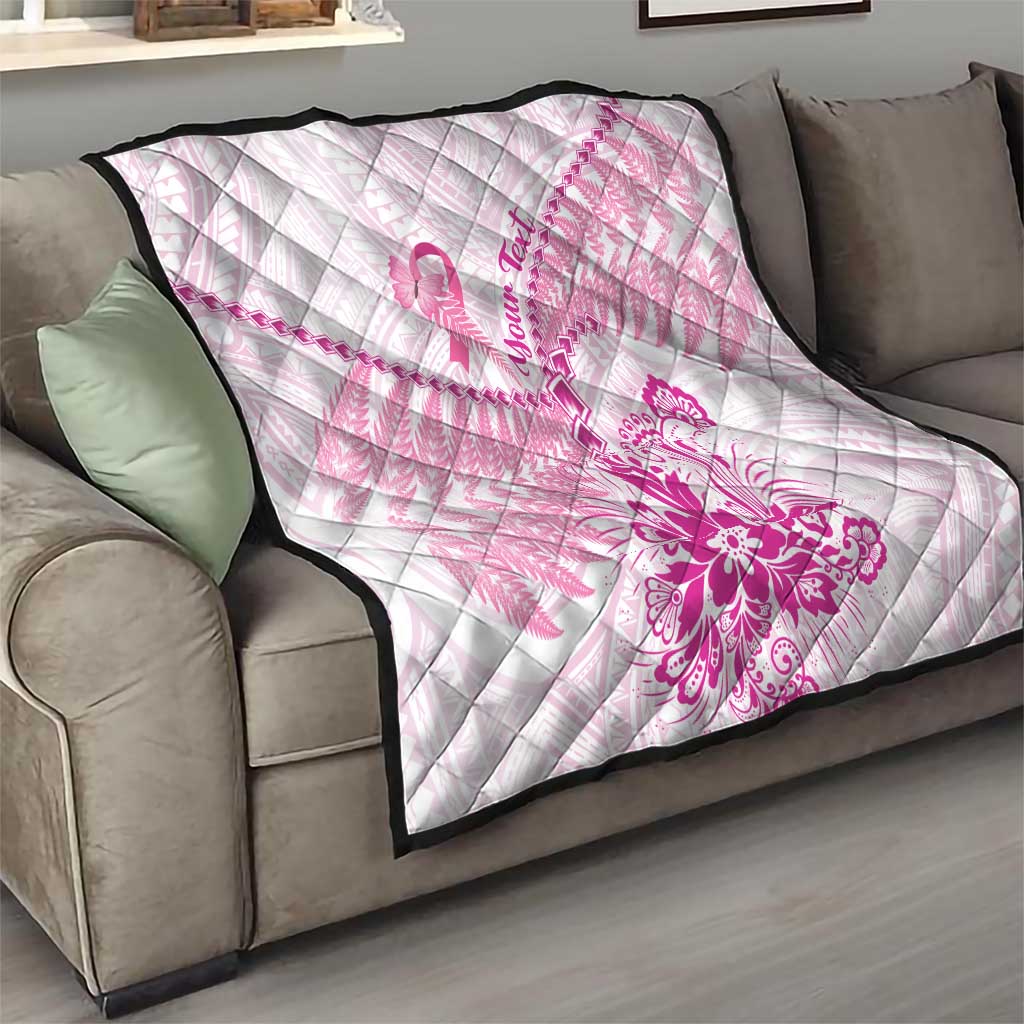 Personalised New Zealand Pink Fern Breast Cancer Quilt Polynesian Pattern LT01 - Polynesian Pride