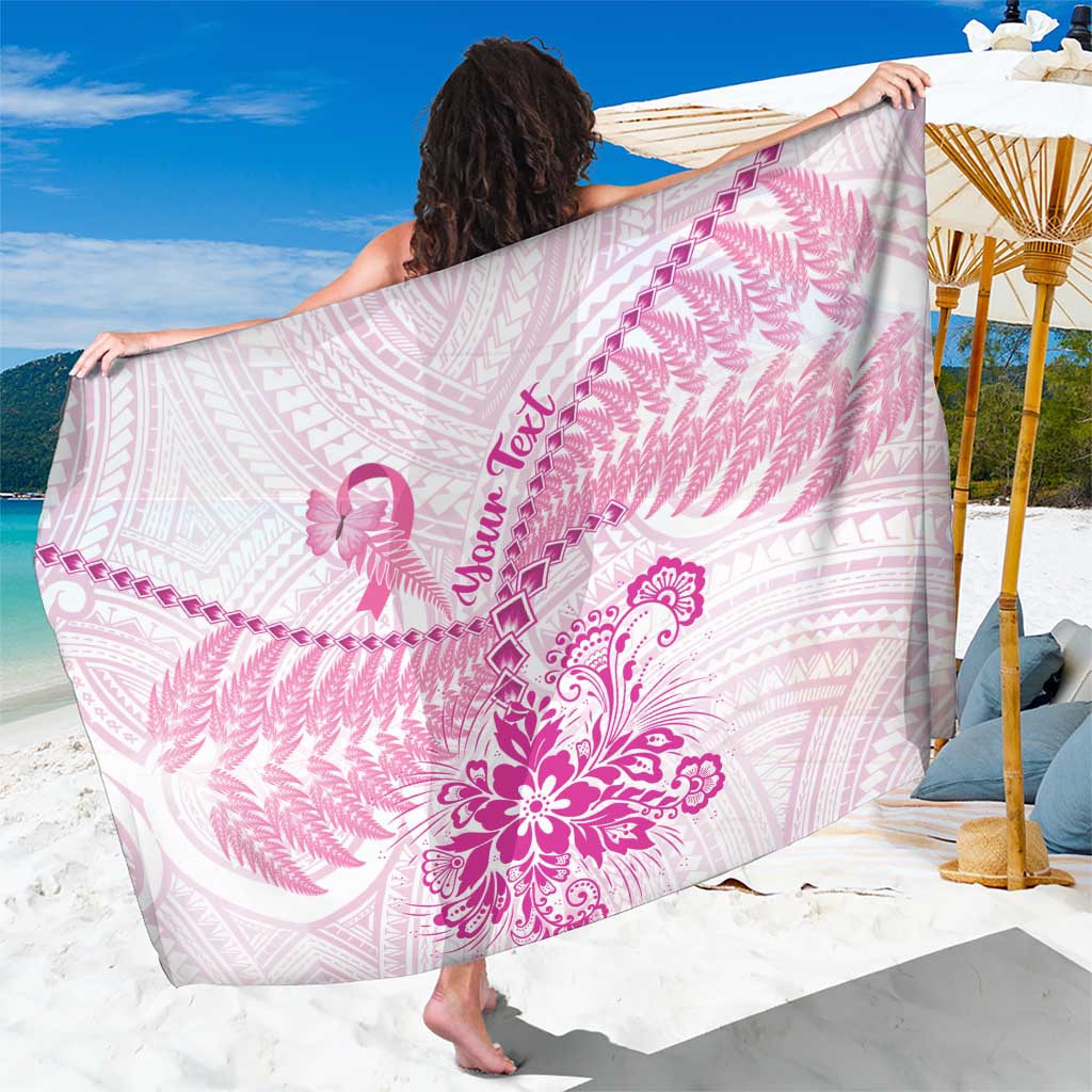 Personalised New Zealand Pink Fern Breast Cancer Sarong Polynesian Pattern LT01 One Size 44 x 66 inches Pink - Polynesian Pride