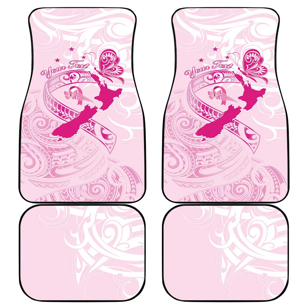 Personalised Aotearoa Breast Cancer Car Mats New Zealand Maori Pattern