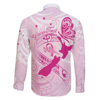 Personalised Aotearoa Breast Cancer Family Matching Mermaid Dress and Hawaiian Shirt New Zealand Maori Pattern LT01 - Polynesian Pride