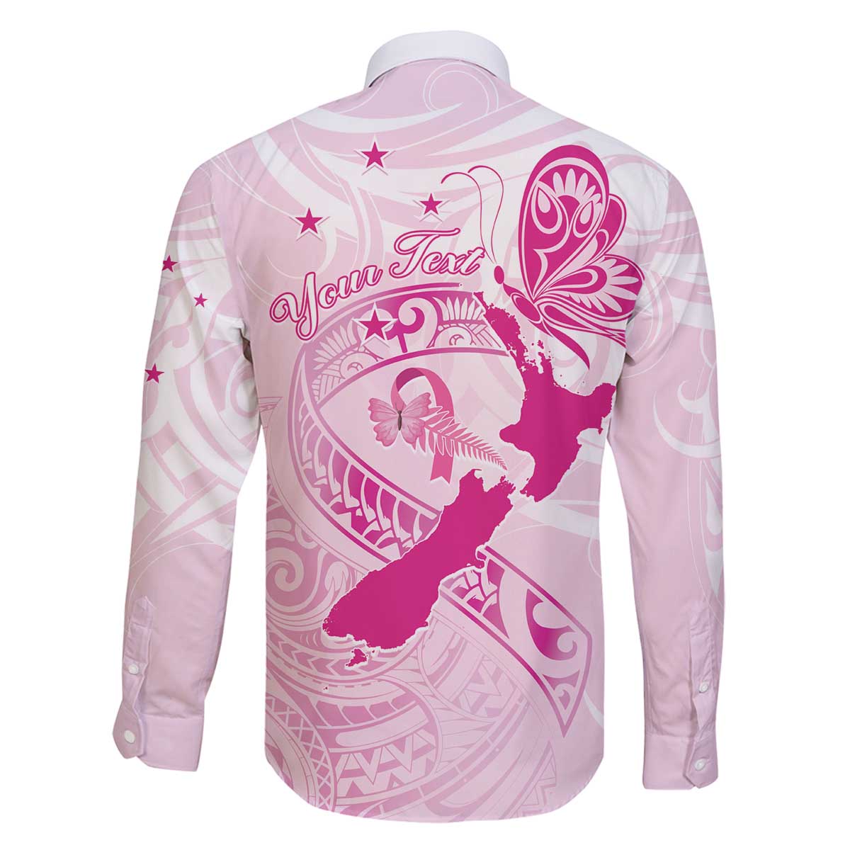 Personalised Aotearoa Breast Cancer Family Matching Puletasi and Hawaiian Shirt New Zealand Maori Pattern
