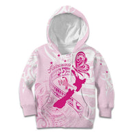 Personalised Aotearoa Breast Cancer Kid Hoodie New Zealand Maori Pattern