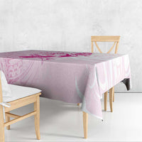 Personalised Aotearoa Breast Cancer Tablecloth New Zealand Maori Pattern