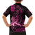 Hawaii Breast Cancer Kid Hawaiian Shirt Girl Floral Kakau Pattern