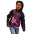 Hawaii Breast Cancer Kid Hoodie Girl Floral Kakau Pattern