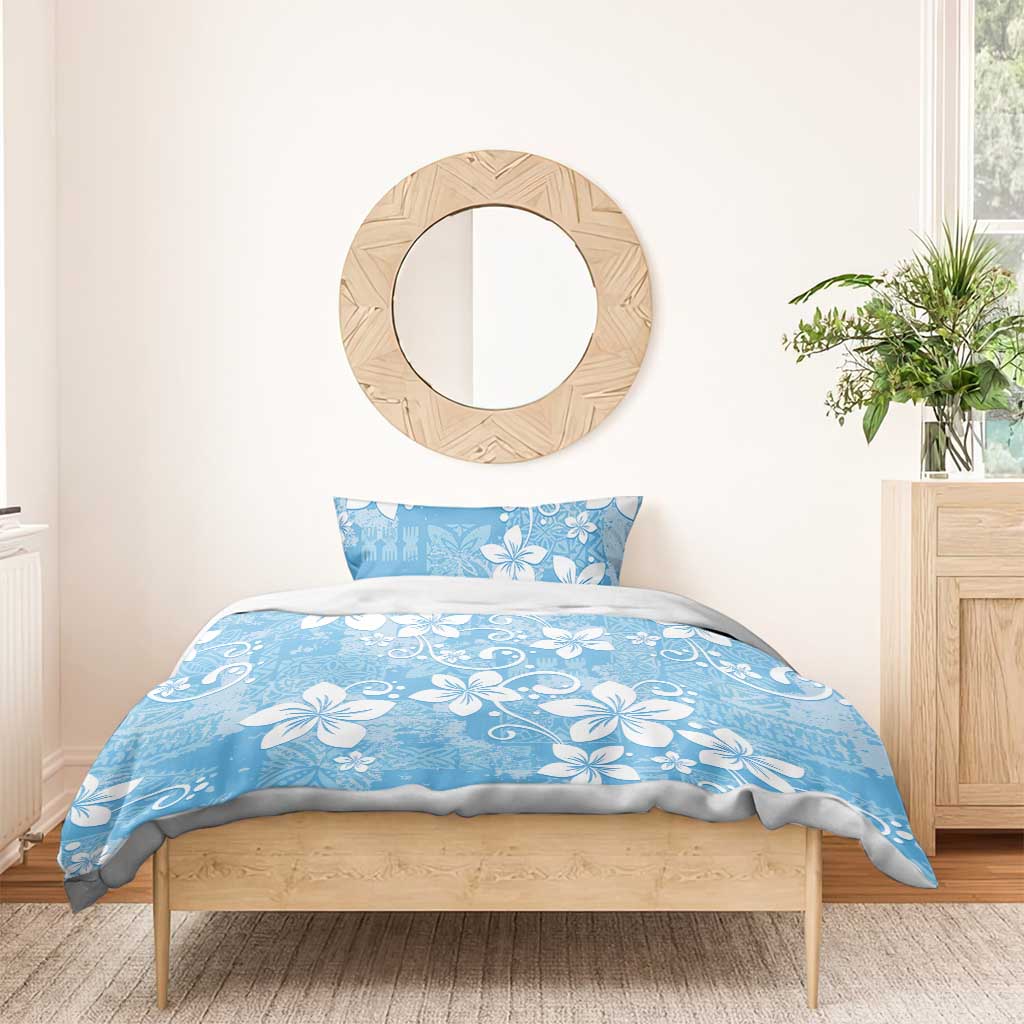 Fiji Tapa Pattern Bedding Set Plumeria Floral