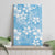 Fiji Tapa Pattern Canvas Wall Art Plumeria Floral