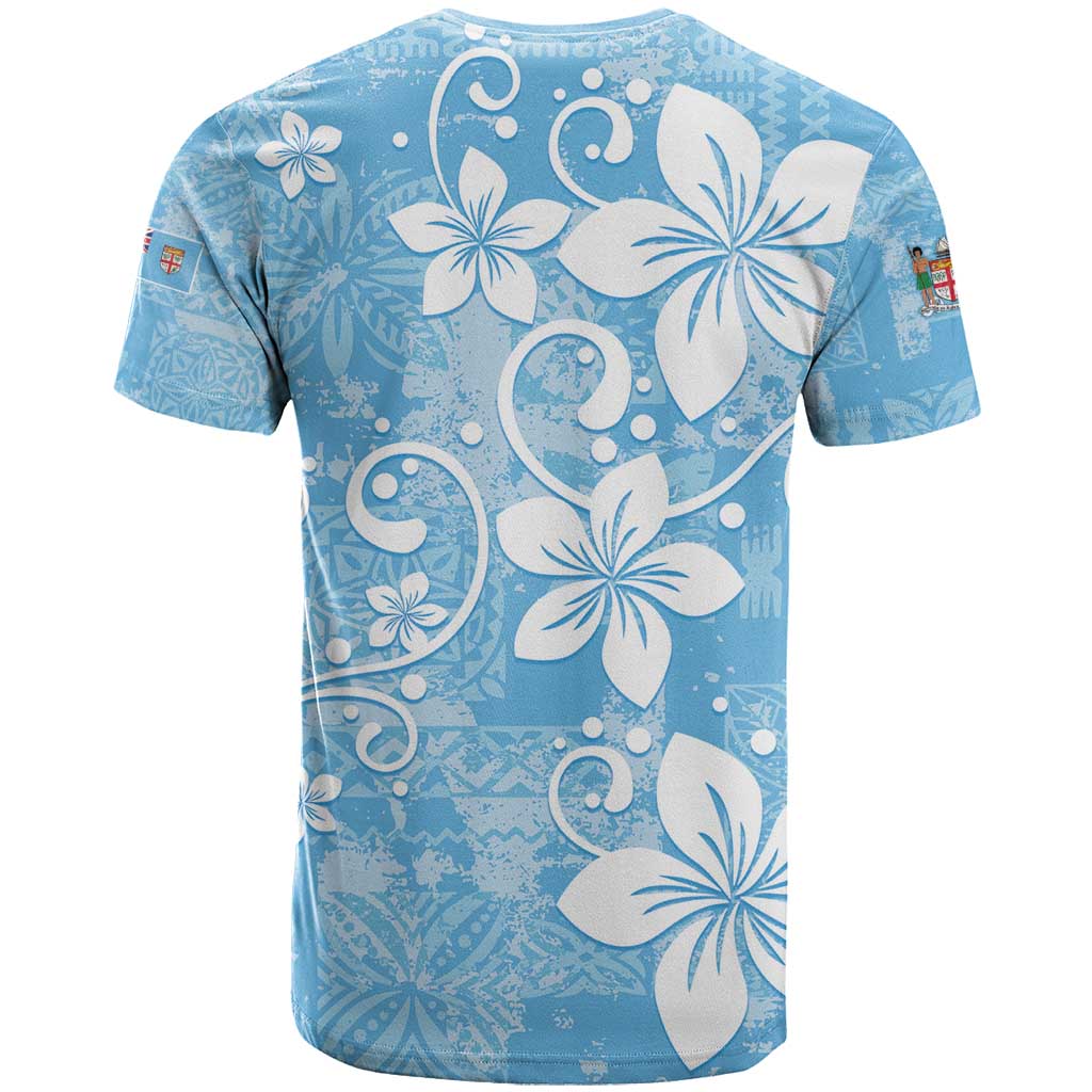 Fiji Tapa Pattern T Shirt Plumeria Floral