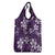 Plumeria Floral Tapa Pattern Amethyst Purple Grocery Bag