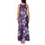 Plumeria Floral Tapa Pattern Amethyst Purple Tank Maxi Dress