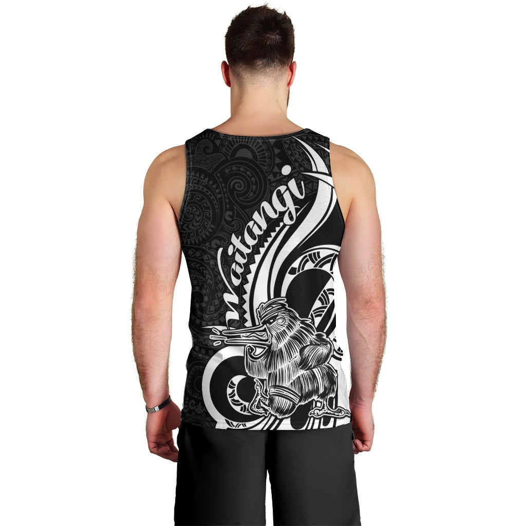 New Zealand Waitangi Day Men Tank Top Aotearoa Te Tiriti O Waitangi Kiwi Black Version LT01 - Polynesian Pride