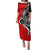 New Zealand Waitangi Day Family Matching Puletasi Dress and Hawaiian Shirt Aotearoa Te Tiriti O Waitangi Kiwi Red Version LT01 Mom's Dress Red - Polynesian Pride