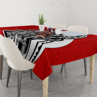 New Zealand Waitangi Day Tablecloth Aotearoa Te Tiriti O Waitangi Kiwi Red Version LT01 - Polynesian Pride
