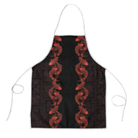 Hawaii Japan Koi Fish Red Apron Tapa Pattern - Polynesian Pride