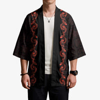 Hawaii Japan Koi Fish Red Kimono Tapa Pattern LT01 - Polynesian Pride