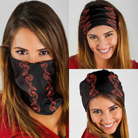 Hawaii Japan Koi Fish Red Neck Gaiter Tapa Pattern - Polynesian Pride