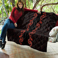 Hawaii Japan Koi Fish Red Quilt Tapa Pattern - Polynesian Pride