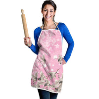 Cranes Sakura Floral Pink Pastel Apron Hawaii Japan Culture - Polynesian Pride