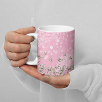 Cranes Sakura Floral Pink Pastel Ceramic Mug Hawaii Japan Culture - Polynesian Pride
