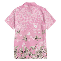 Cranes Sakura Floral Pink Pastel Hawaiian Shirt Hawaii Japan Culture - Polynesian Pride