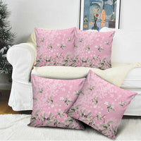 Cranes Sakura Floral Pink Pastel Pillow Cover Hawaii Japan Culture - Polynesian Pride
