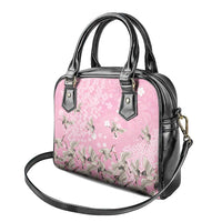 Cranes Sakura Floral Pink Pastel Shoulder Handbag Hawaii Japan Culture - Polynesian Pride