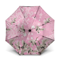 Cranes Sakura Floral Pink Pastel Umbrella Hawaii Japan Culture - Polynesian Pride
