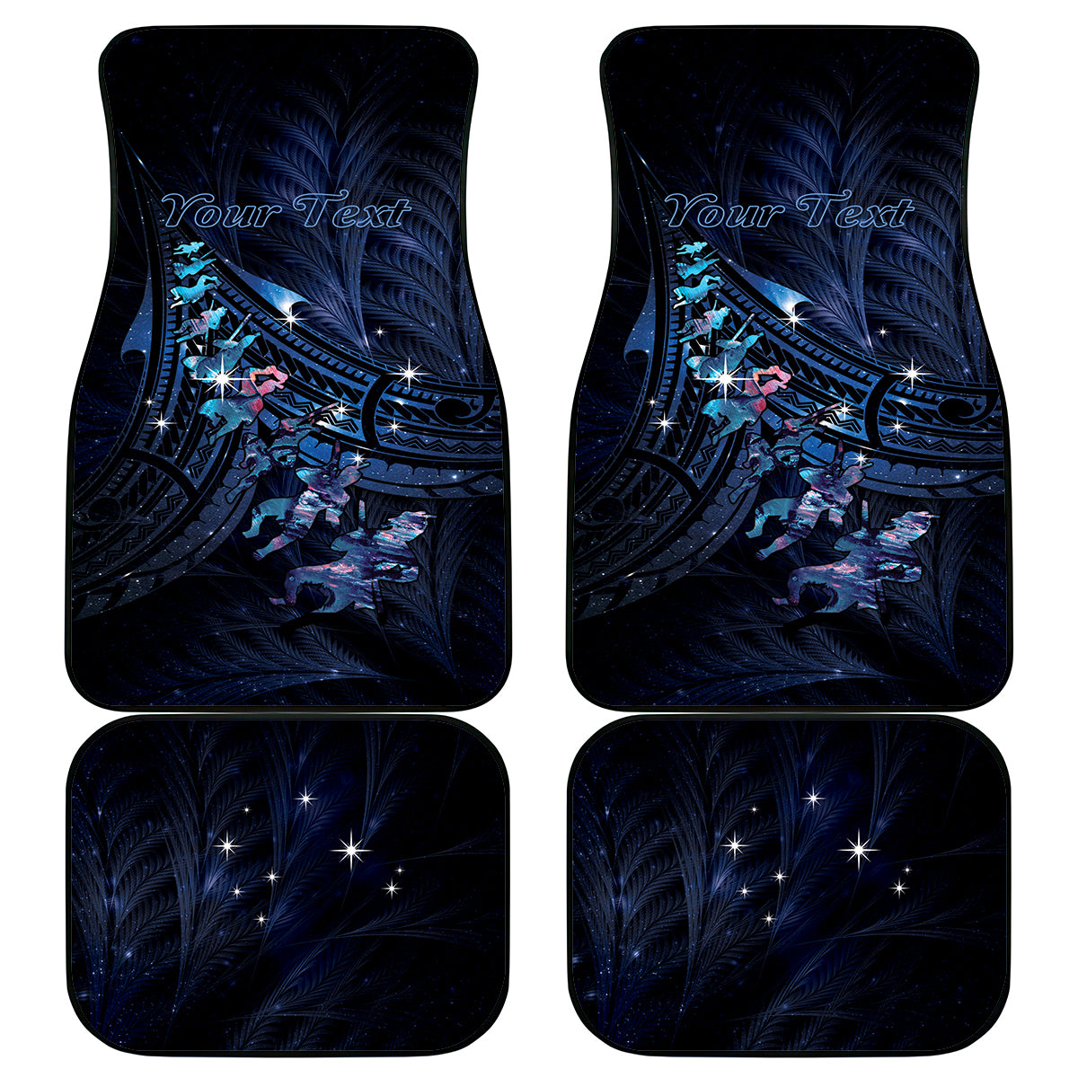 Matariki Paua Shell New Zealand Car Mats Haka Dance At The Starry Night