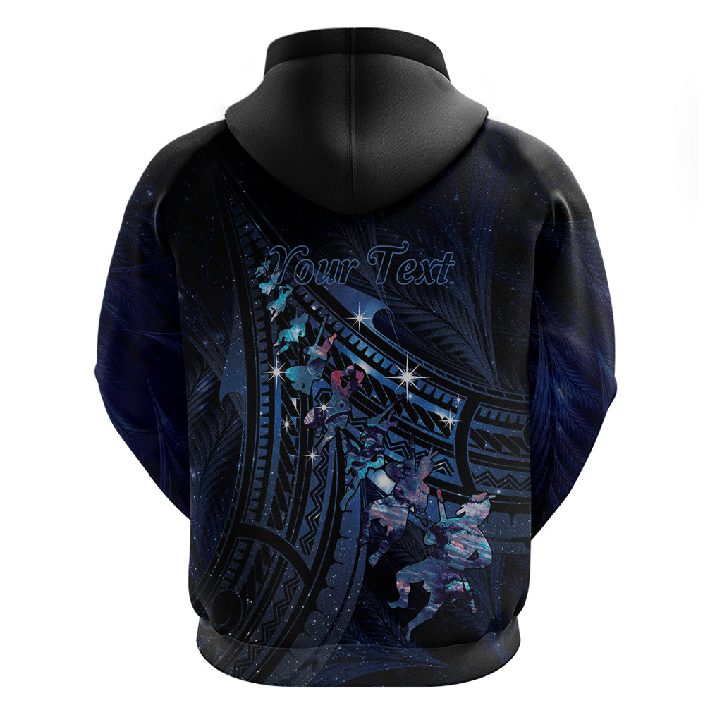 Personalised Matariki Paua Shell New Zealand Hoodie Haka Dance At The Starry Night