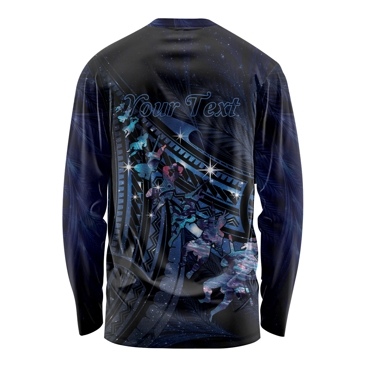 Personalised Matariki Paua Shell New Zealand Long Sleeve Shirt Haka Dance At The Starry Night LT01 - Polynesian Pride