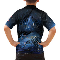 Personalised Matariki Kiwi Family Matching Puletasi and Hawaiian Shirt Silver Fern LT01 - Polynesian Pride