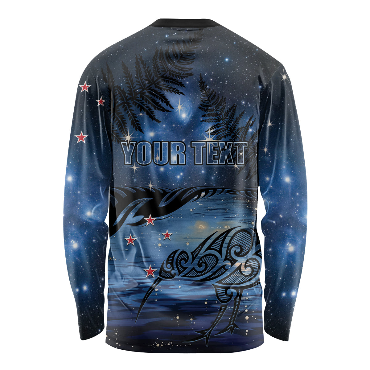 Personalised Matariki Kiwi Long Sleeve Shirt Silver Fern LT01 - Polynesian Pride