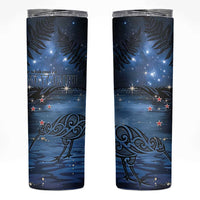 New Zealand Maori Matariki Kiwi Skinny Tumbler Silver Fern