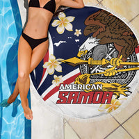 Personalized American Samoa Beach Blanket Amerika Samoa Bald Eagle