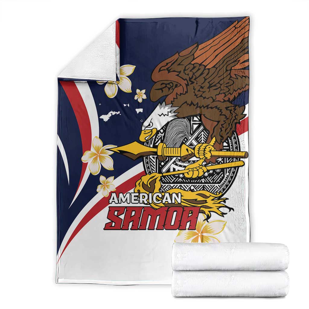 Personalized American Samoa Blanket Amerika Samoa Bald Eagle