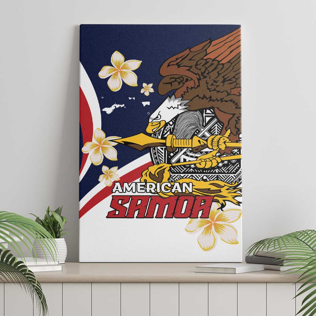 Personalized American Samoa Canvas Wall Art Amerika Samoa Bald Eagle