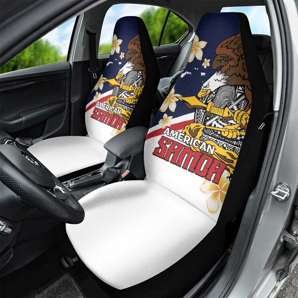 Personalized American Samoa Car Seat Cover Amerika Samoa Bald Eagle