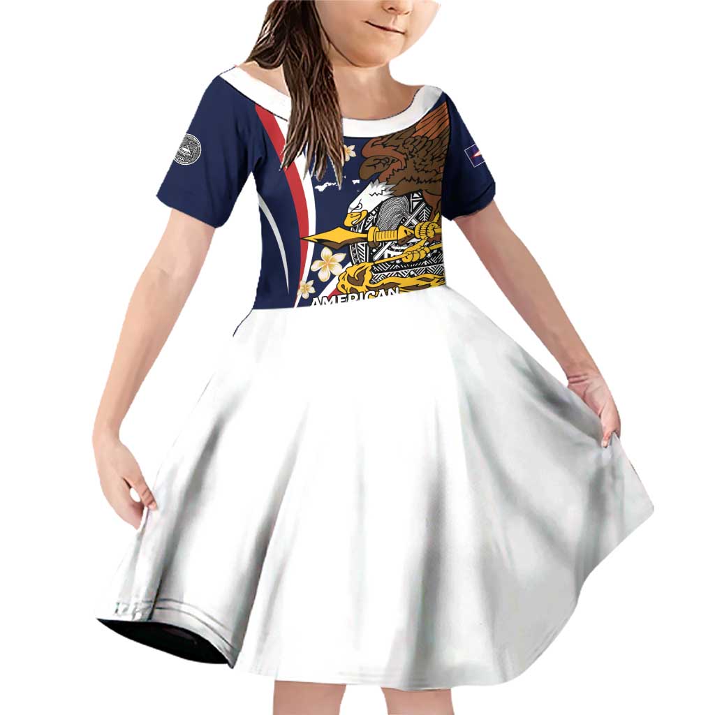 Personalized American Samoa Family Matching Off Shoulder Short Dress and Hawaiian Shirt Amerika Samoa Bald Eagle