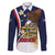 Personalized American Samoa Family Matching Off Shoulder Short Dress and Hawaiian Shirt Amerika Samoa Bald Eagle