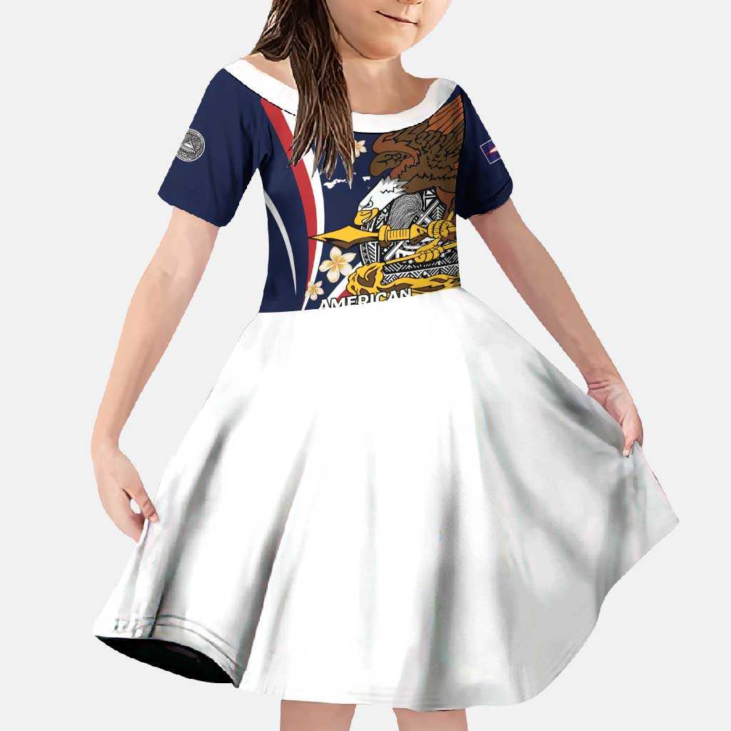 Personalized American Samoa Family Matching Summer Maxi Dress and Hawaiian Shirt Amerika Samoa Bald Eagle