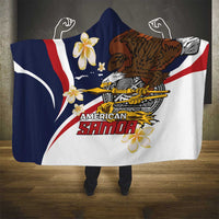 Personalized American Samoa Hooded Blanket Amerika Samoa Bald Eagle