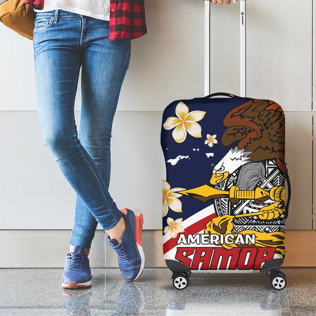 Personalized American Samoa Luggage Cover Amerika Samoa Bald Eagle