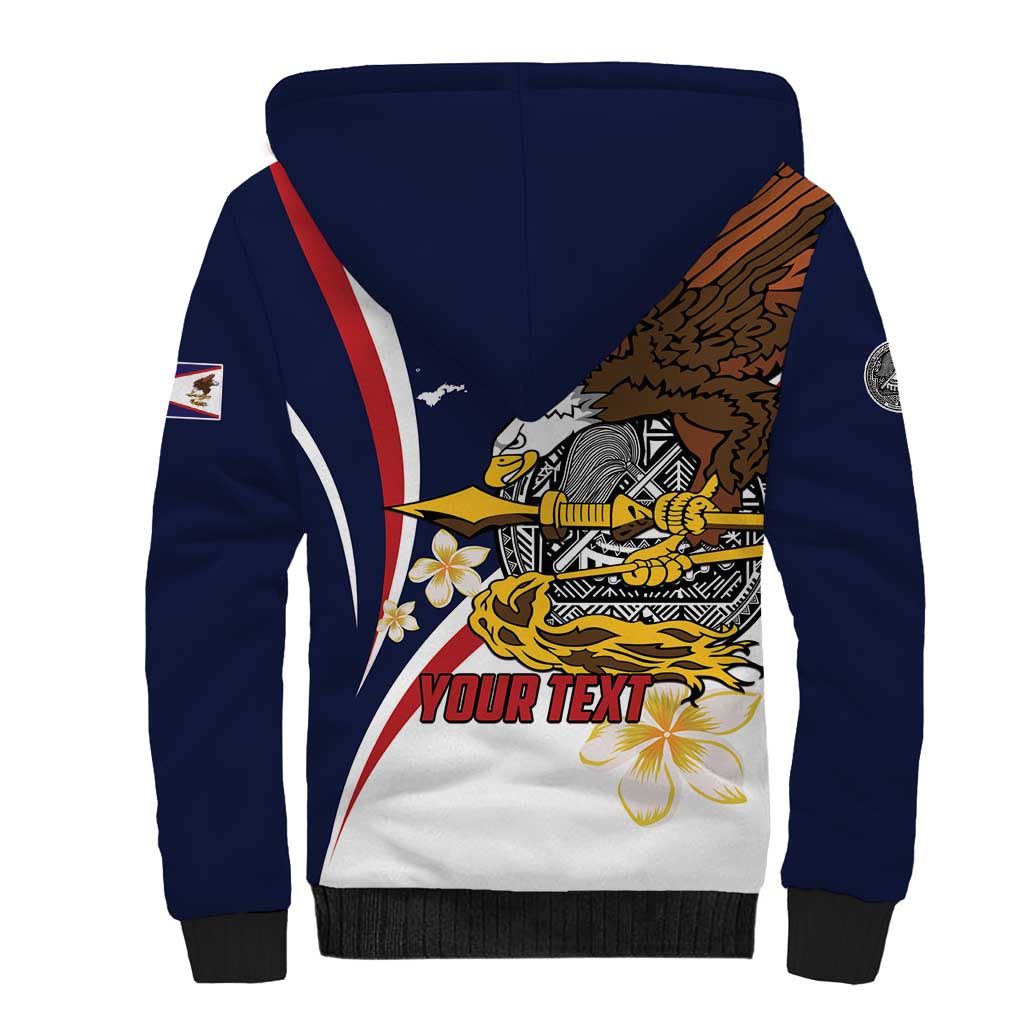 Personalized American Samoa Sherpa Hoodie Amerika Samoa Bald Eagle LT01 - Polynesian Pride