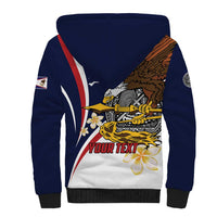 Personalized American Samoa Sherpa Hoodie Amerika Samoa Bald Eagle LT01 - Polynesian Pride