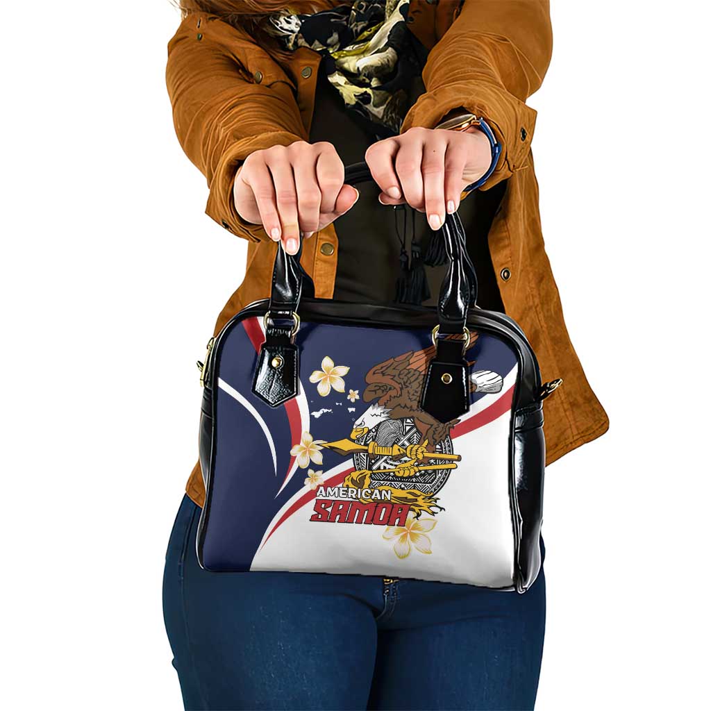 Personalized American Samoa Shoulder Handbag Amerika Samoa Bald Eagle LT01 One Size Blue - Polynesian Pride