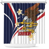 Personalized American Samoa Shower Curtain Amerika Samoa Bald Eagle