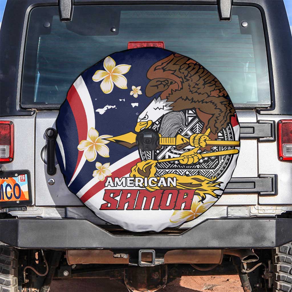 Personalized American Samoa Spare Tire Cover Amerika Samoa Bald Eagle LT01 Blue - Polynesian Pride